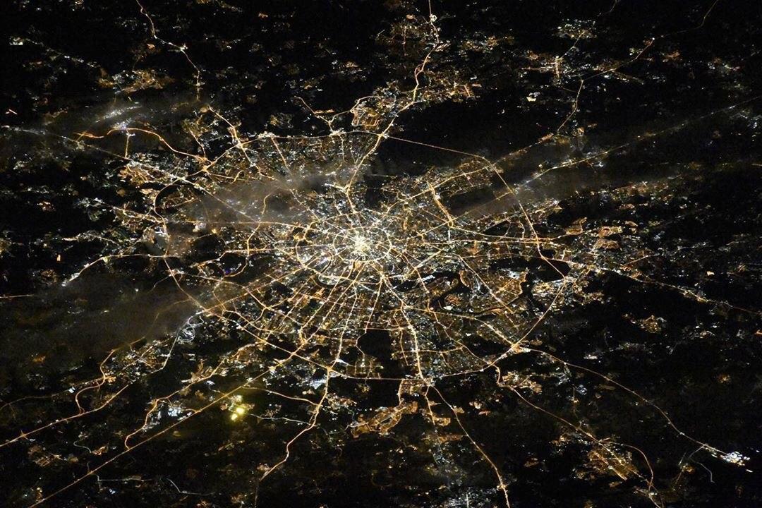  Москва с борта МКС 